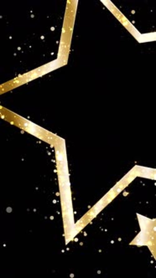 Golden Stars Glitter Particle Transition