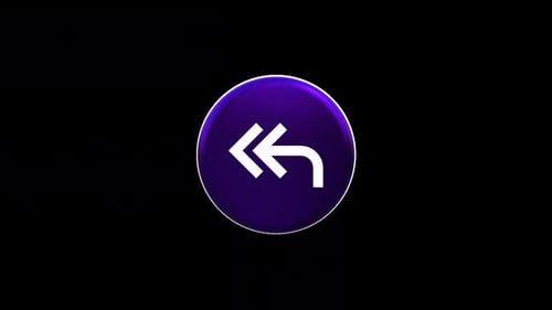 Looping 3D Icon of Rewind and Return Arrows