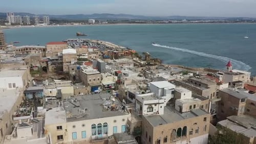 Aerial view of Acre (Old Akko) israel