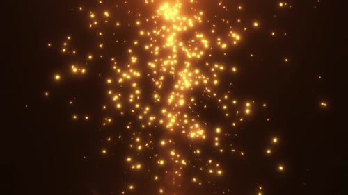 Golden Sparkling Particle Light Reveal