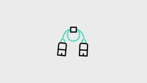 Animated Jump Rope Exercise Icon for Health and Fitness Videos