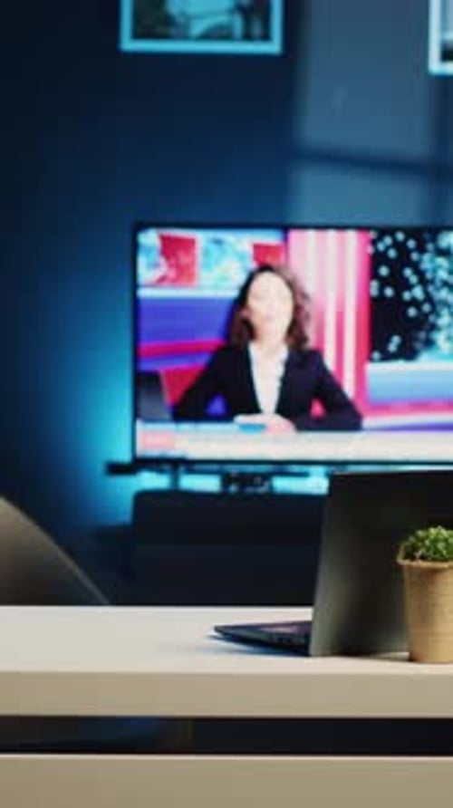 Vertical Video Empty Home Studio Interior
