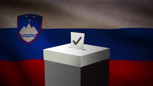 Casting Vote Into The Ballot Box During Slovenia Election