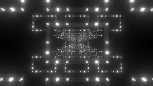 Dynamischer abstrakter Tunnel mit leuchtenden Lichtern bietet futuristische Bewegung