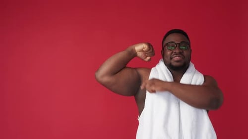 Man Strength Body Positive Strong Biceps Muscles