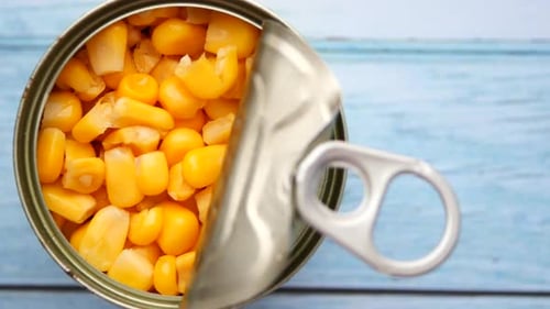 Canned Sweet Corn Close Up