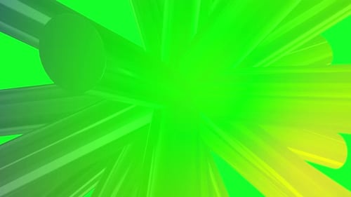 3D Green Background With Smooth Stripes