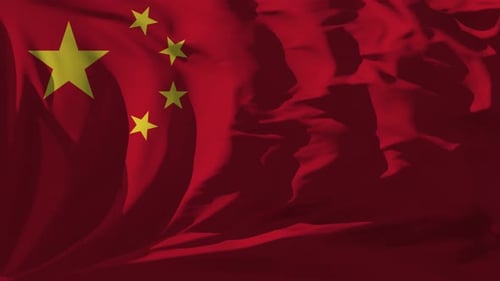 Rundkurs mit chinesischer Flagge