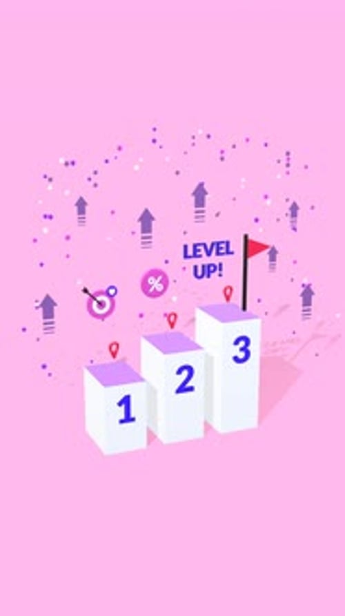 Isometric Level Up Success Bar Animation