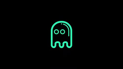 Flat Design Ghost Logo Reveal Animation