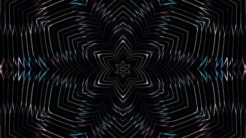 Abstract background moving stripes and flashing with shining light dots. Animation with circles