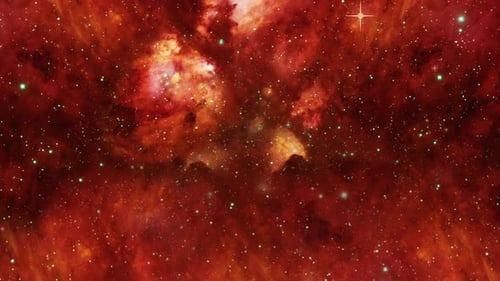 Fiery Space Nebula