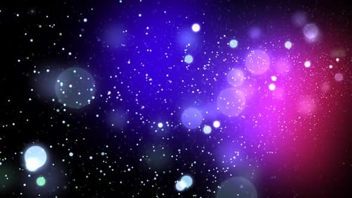 Abstract Glowing Particles with Bokeh Effect Background