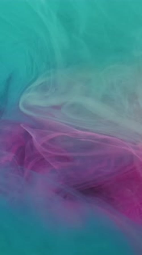 Mélange d'encre Vertical Blur Mist Cloud, cyan, rose, violet, vague
