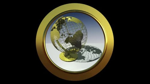 world Map 3D Globe Loop