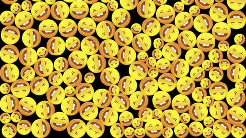 Animated Laughing Emoji Falling Transition