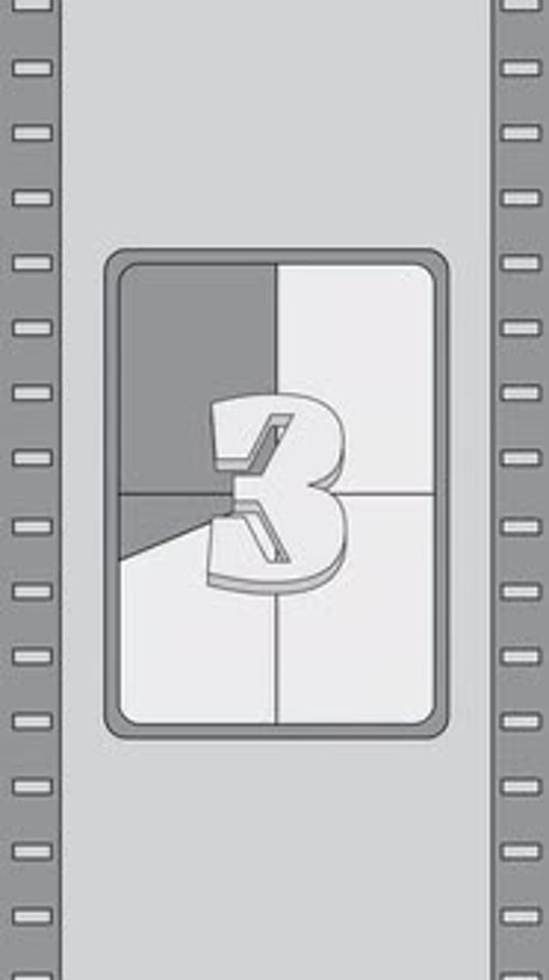 Minimalist Vertical Film Strip Countdown Animation