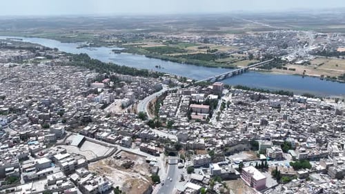 Sanliurfa, Birecik City Aerial View