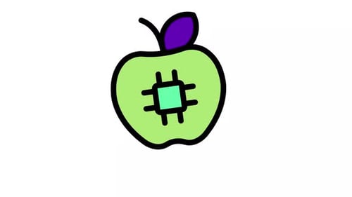 Artificial Apple icon animation