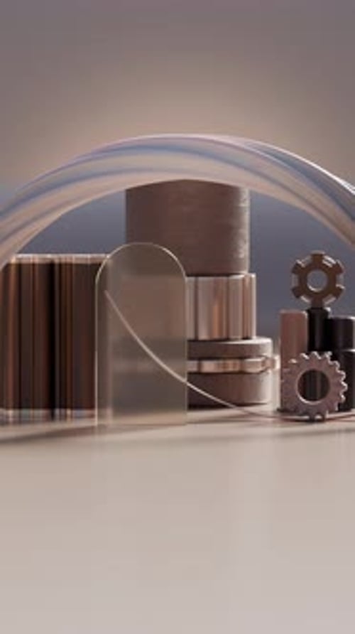 Fondo geométrico de bucle de renderizado 3D