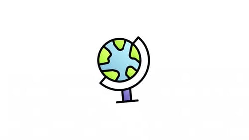 Animated Globe icon Alpha Channel