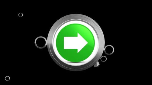 Arrow Icon Soft Green Round Button V6