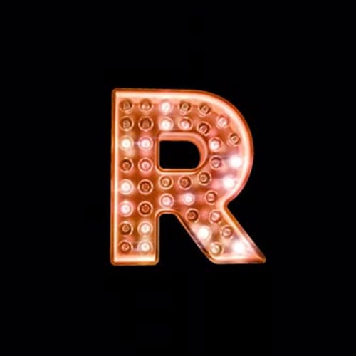 Letter R Light Alphabet