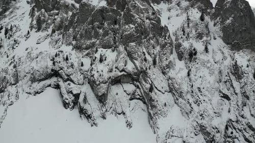 Fronalpstock Switzerland Glarus Swiss alps slow rotating view of mountain side