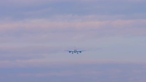 Unknown Airplane Approaching Landing