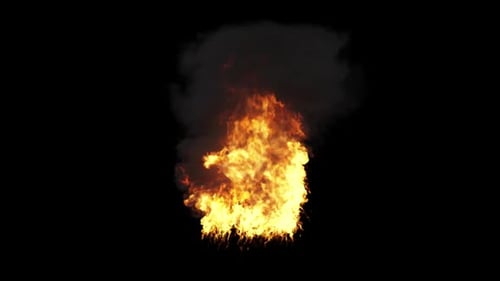 Dynamic Realistic Fire and Smoke Element Animation