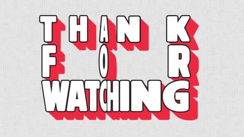 Animated Thank You Message in Kinetic Typography Style