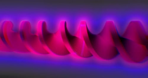 Glowing Pink Purple Neon Wave Background Loop