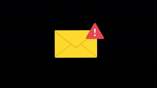 Animated Email Warning Message Flat Design Icon, Backgrounds Motion ...