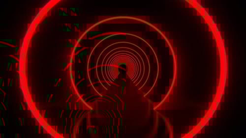 Red Elegant Dark Sci Fi Tunnel Background Vj Loop l 4K