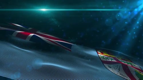 Fiji Digital Particles Flag