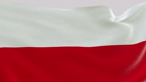 Red and White Flag Waving Loop