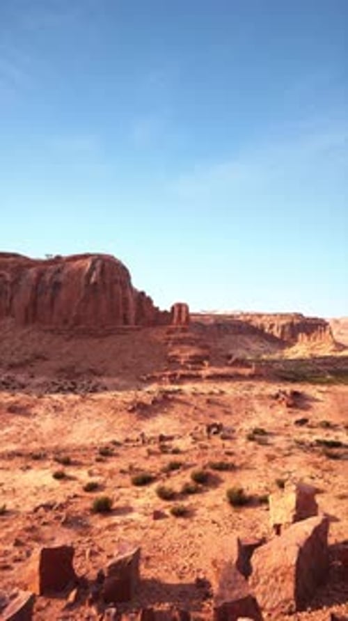 Arid Nevada Desert Landscape With Rocks and Dirt