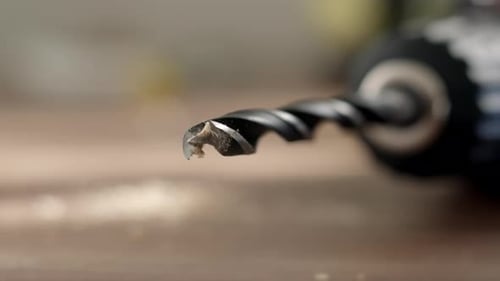 Close View of Drill on Screwdriver