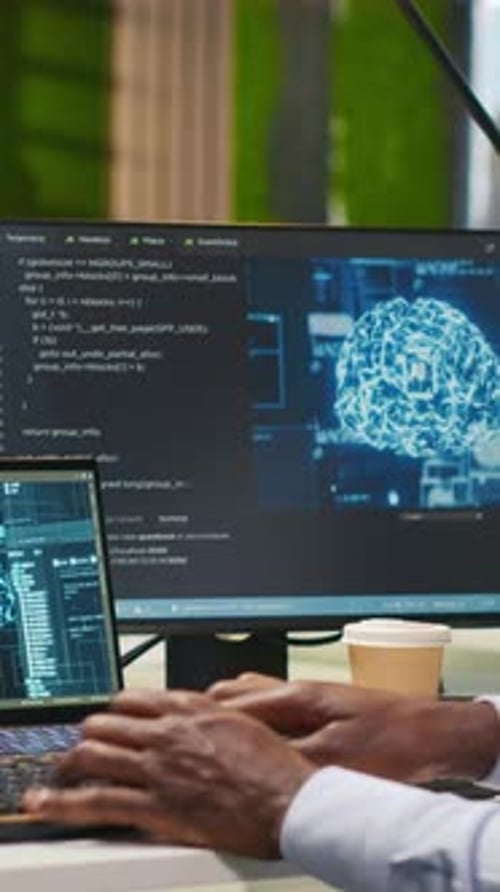 Vertical Video Admin in Office Relies on AI Machine Learning to Run Tasks Across Devices