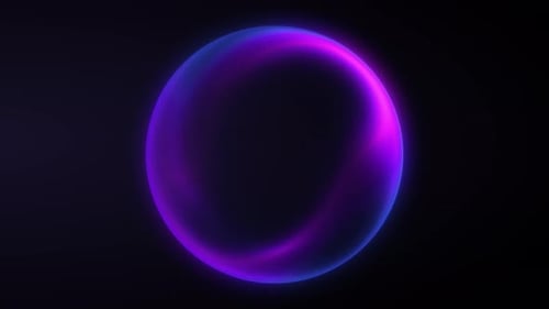 Fluid Neon Circle Logo Reveal Animation
