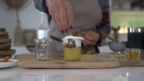 Layered Dessert Delight Granola and Yogurt Parfait Recipe Demonstration