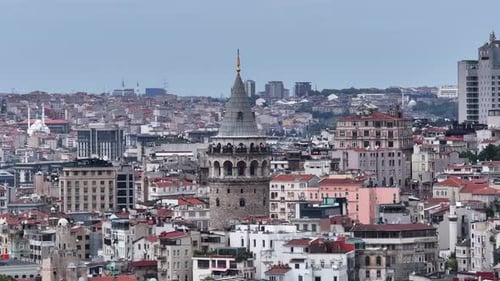Istanbul Galata Tower Aerial View 4