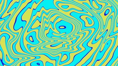 Abstract Fluid Motion Background with Psychedelic Waves Loop