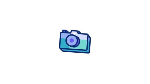 Bouncing Flat Design Camera Icon Animation