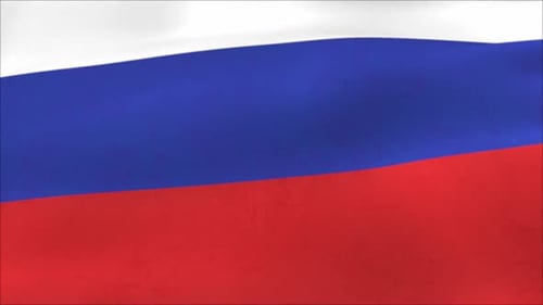 Waving Russian Flag Seamless Loop