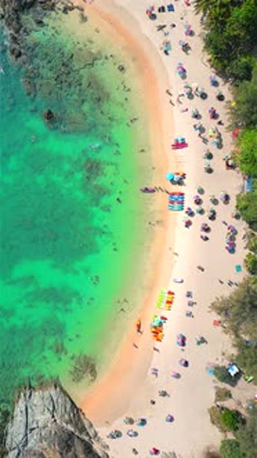 Tourist Beach on Phuket Island in Thailand