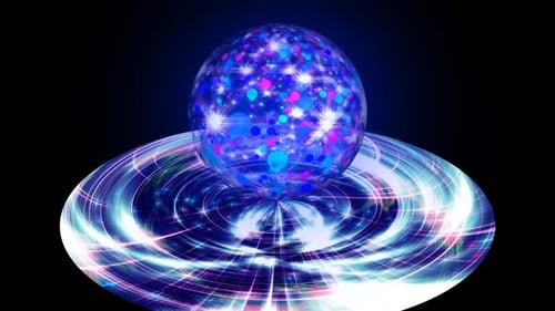 Abstract bright Mirror Ball Disco Lights Star glossy Dance Party with VJ loop motion Background