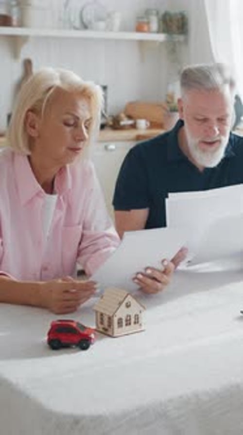 Make Decision of Mortgage and Bank Credit for New Auto Senior Spouses and Agent African American