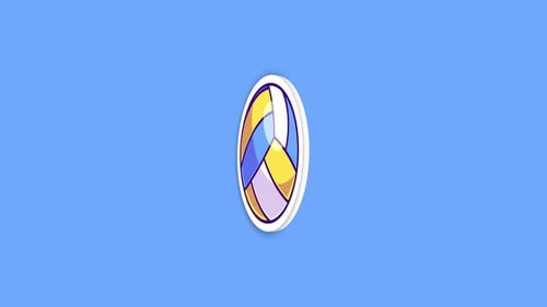 Minimalist Volleyball Icon Spinning Animation