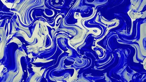 Dynamic Blue and White Abstract Fluid Art Motion Background